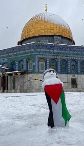  آدم‌برفی فلسطینی