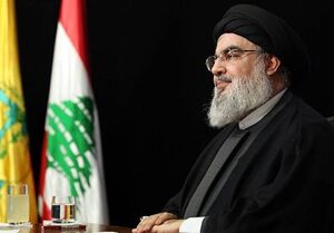 سیدحسن نصرالله سخنرانی می‌کند