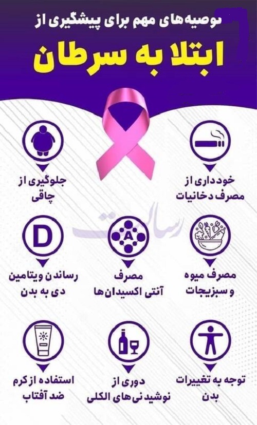  توصیه‌های مهم برای پیشگیری از ابتلا به سرطان