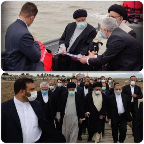  بازدید رئیس جمهور از تنها جزیره ایرانی دریای خزر