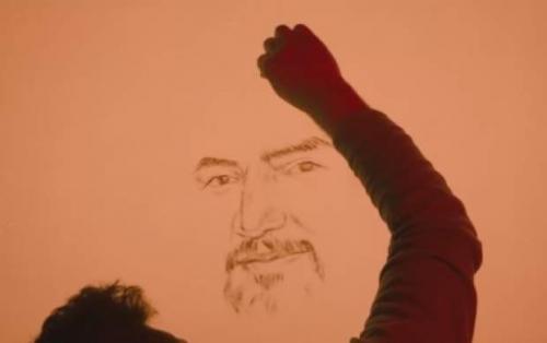 نقاشی شنی شهید دارایی +فیلم