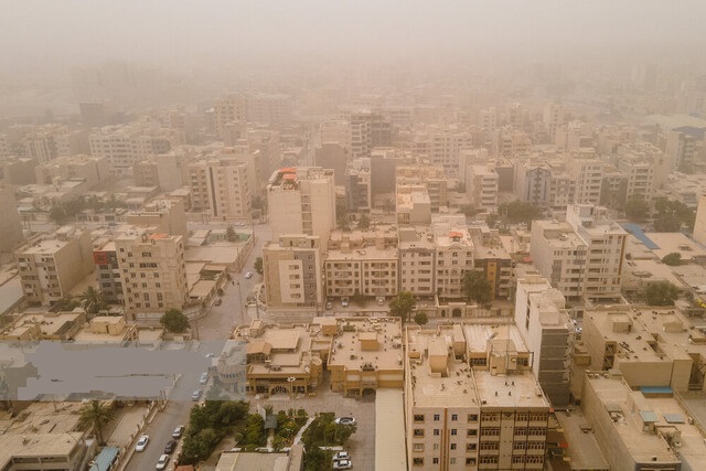  غلظت گرد و خاک آبادان، ۲۴ برابر حد مجاز