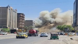 آتش سوزی گسترده در بغداد