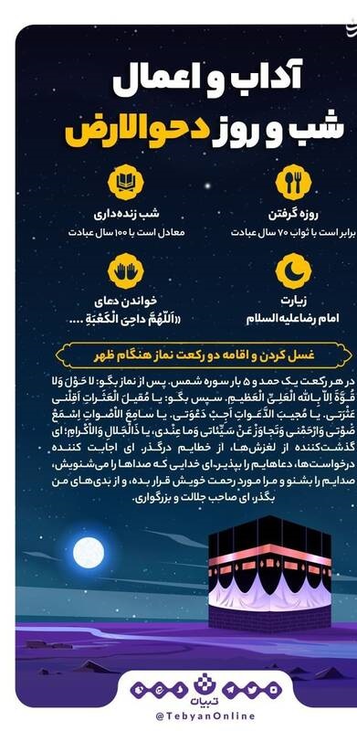 اینفوگرافیک/ اعمال روز دحوالارض