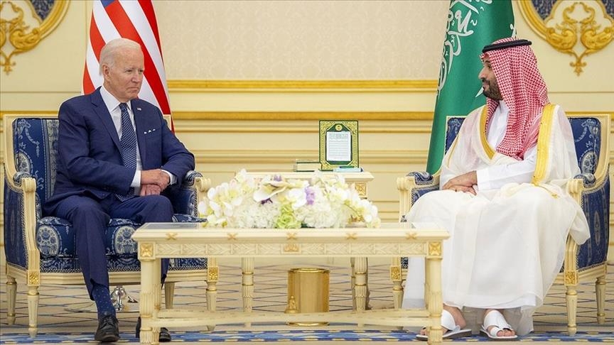  فیلم/ فریاد خبرنگاران در دیدار بایدن با بن سلمان