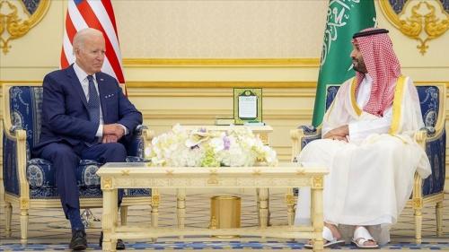  فیلم/ فریاد خبرنگاران در دیدار بایدن با بن سلمان