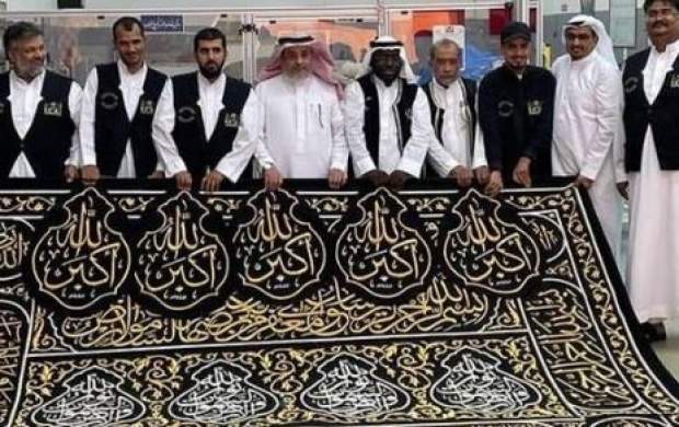 پرده جدید کعبه آماده شد +عکس
