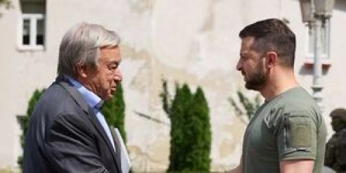  دیدار گوترش با زلنسکی در اوکراین