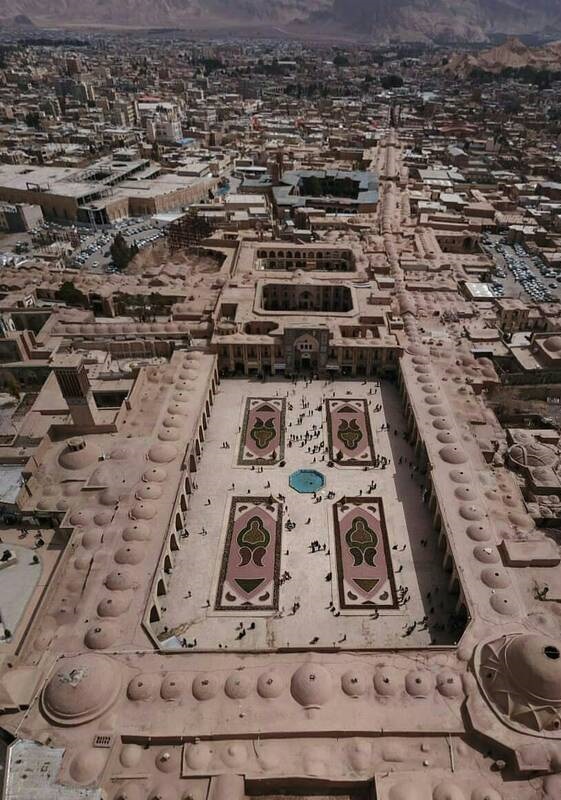 عکس/ بازار بزرگ کرمان را از بالا ببینید