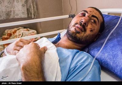 عکس/ سربازان مصدوم سانحه تصادف نی ریز 