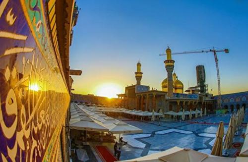  تصویری زیبا از طلوع آفتاب در کربلا