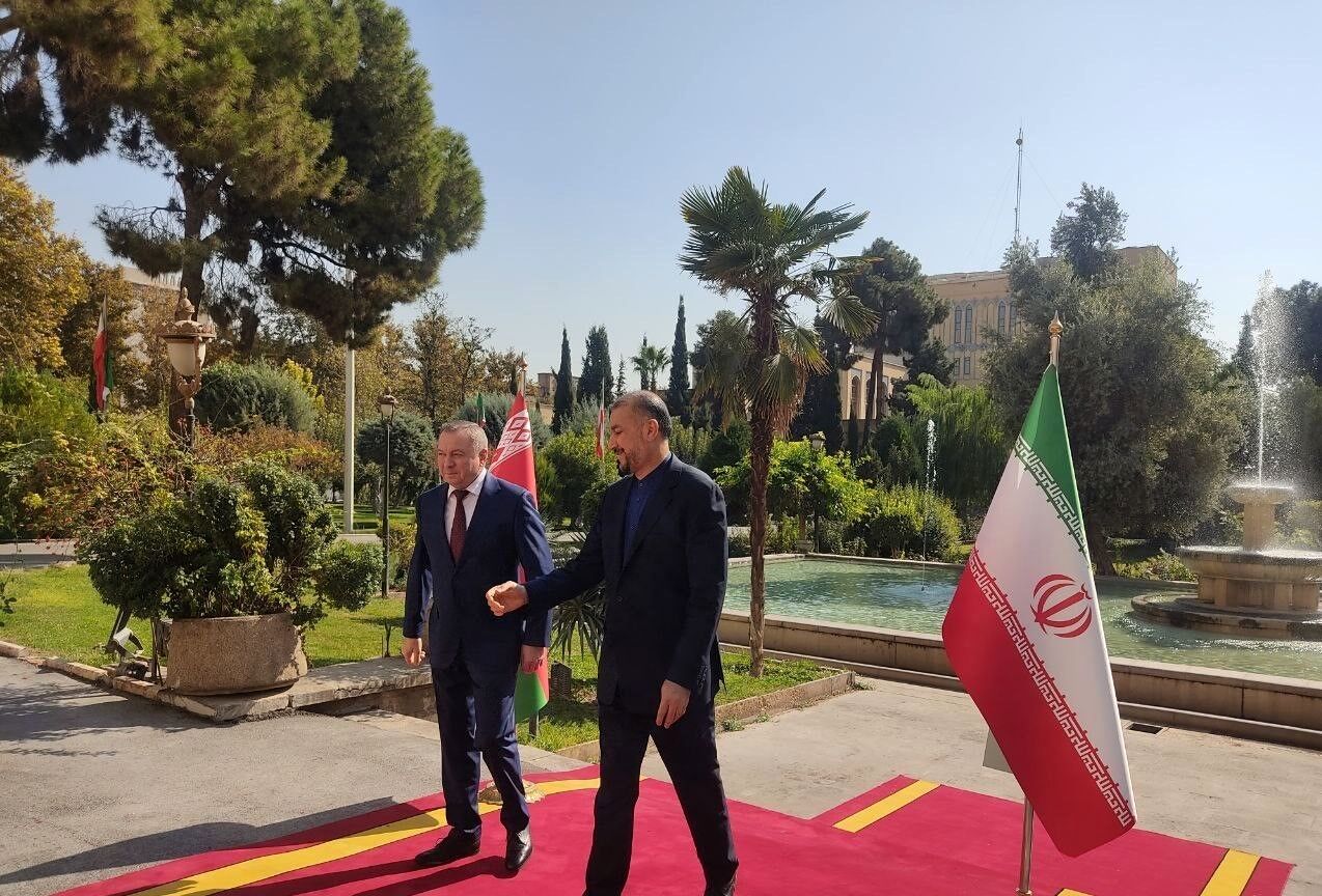  فیلم/ استقبال امیر عبداللهیان از وزیر خارجه بلاروس
