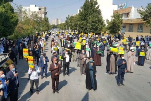  فیلم/ راهپیمایی گرگانی‌ها در مراسم ۱۳ آبان