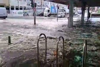  تل‌آویو را آب برد+فیلم 
