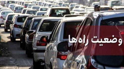 ترافیک نیمه سنگین در آزادراه کرج - تهران 