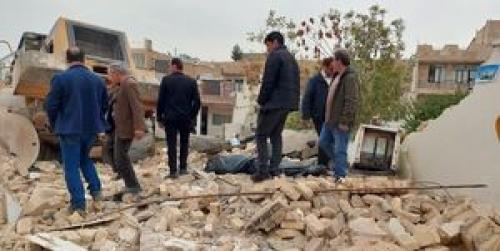 ورود لودر به منزل مسکونی در بومهن/ یک نفر کشته و یک نفر مصدوم شد