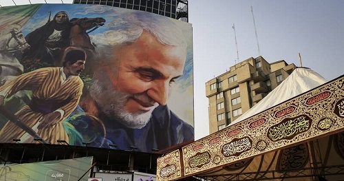 دیوارنگاره‌های میدان انقلاب و ولیعصر به یاد حاج قاسم