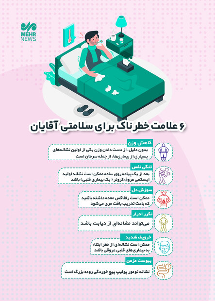 ۶ علامت خطرناک برای سلامتی آقایان