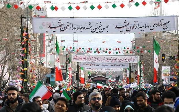 مداحان و منبری‌ها در راهپیمایی 