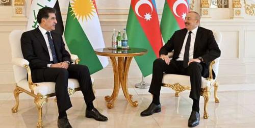  بارزانی با الهام علی‌‌اف در باکو دیدار کرد 