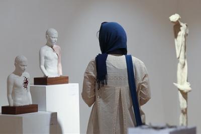 عکس/اولین نمایشگاه جشنواره هنرهای تجسمی نَفَس 