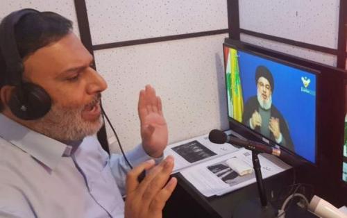 حرکات جالب مترجم همزمان سخنان نصرالله