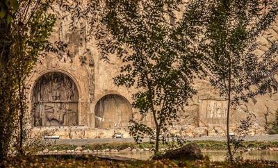 تصاویر طبیعت پاییزی طاق بستان کرمانشاه