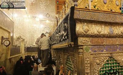 حرم امام جواد (ع) سیاه پوش شد+عکس