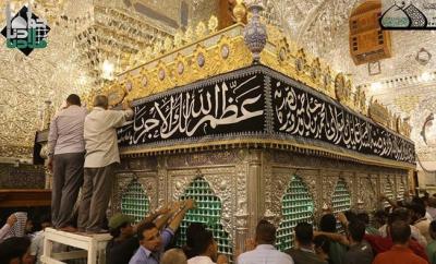 حرم امام جواد (ع) سیاه پوش شد+عکس