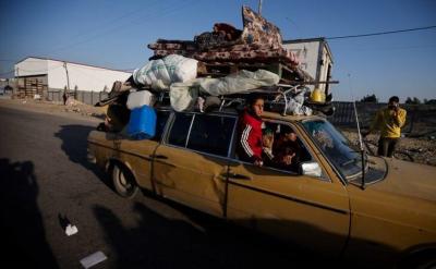 کوچ فلسطینی‌ها به جنوب غزه