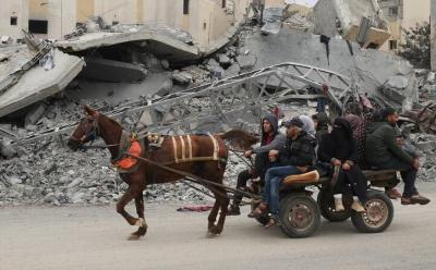 کوچ فلسطینی‌ها به جنوب غزه