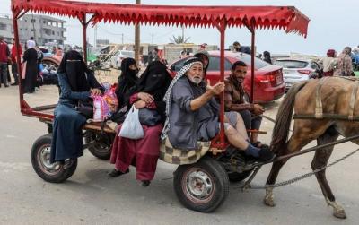 کوچ فلسطینی‌ها به جنوب غزه