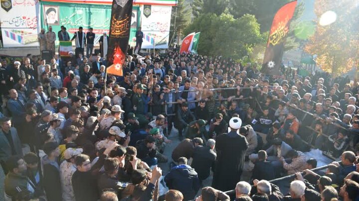 فیلم/ تشییع باشکوه پیکر شهید گمنام در سپیددشت