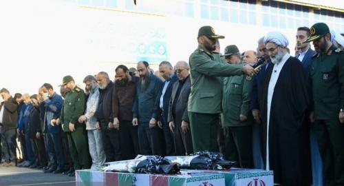 خاکسپاری پیکر شهید گمنام در گیلان
