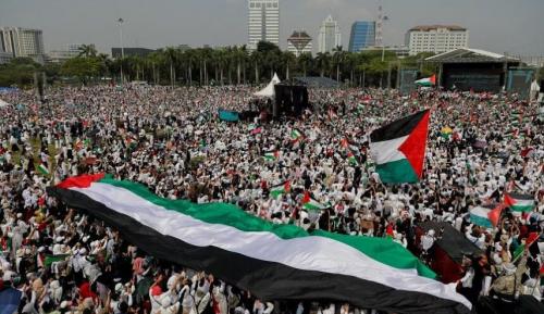 حمایت جالب اهالی اندونزی از ملت فلسطین