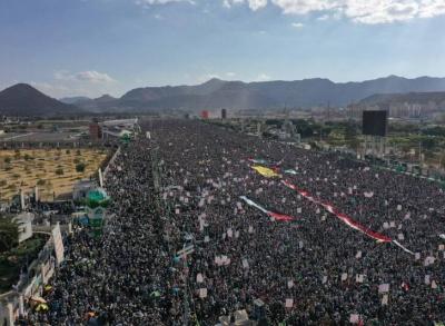  راهپیمایی باشکوه حامیان فلسطین در پایتخت یمن+عکس