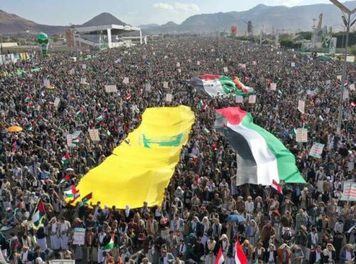  راهپیمایی باشکوه حامیان فلسطین در پایتخت یمن+عکس