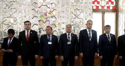 دیدار روسای مجلس تاجیکستان و ایران+عکس
