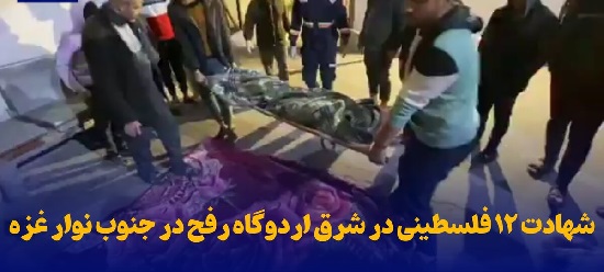 فیلم/ شهادت ۱۲ فلسطینی در اردوگاه رفح