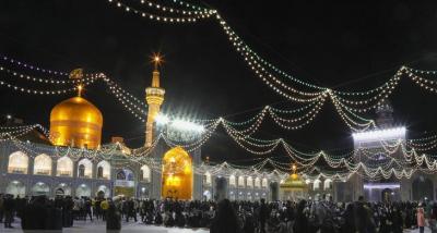 حال و هوای حرم رضوی در شب میلاد امام محمدباقر(ع)