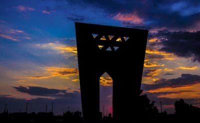 عکس/ المان کاروان جاده ابریشم در قزوین رونمایی شد