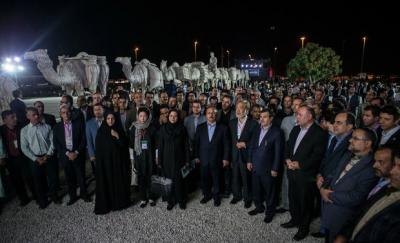 عکس/ المان کاروان جاده ابریشم در قزوین رونمایی شد