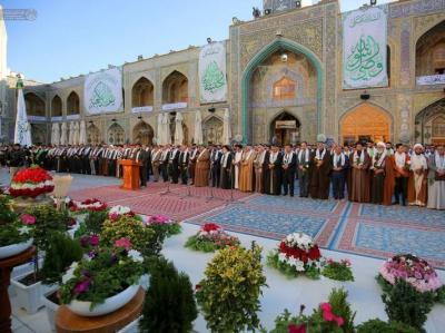عکس/ تعویض پرچم حرم علوی در ولادت امیرالمومنین