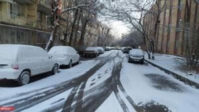 اولین برف زمستانی در همدان 