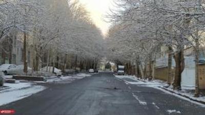 اولین برف زمستانی در همدان 