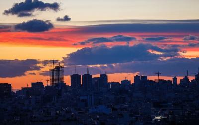 (تصاویر) غروب خاص و زیبای تهران