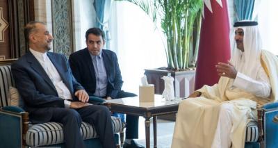 دیدار وزیر امور خارجه با امیر قطر