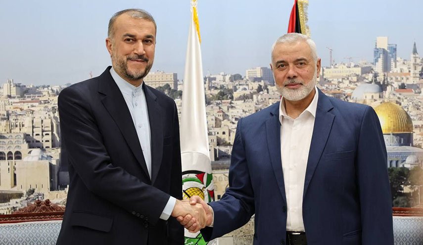 فیلم/ دیدار امیرعبداللهیان با اسماعیل هنیه