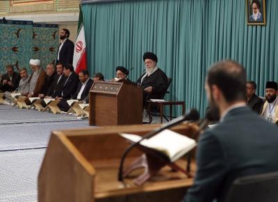 تصاویر دیدار شرکت‌کنندگان در مسابقات بین‌المللی قرآن با رهبر انقلاب