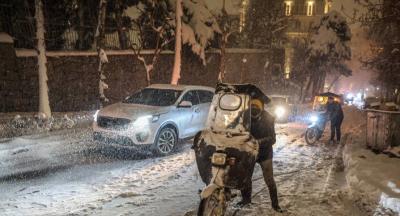 عکس/ بارش برف در شمال تهران